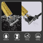 LQTⓇ Professional Beard Trimmer for Men, Rechargeable Hair Trimmer, Hair Clipper for for Hair Cutting, Cordless Electric Razor Shavers, Mens Gifts (Gold)