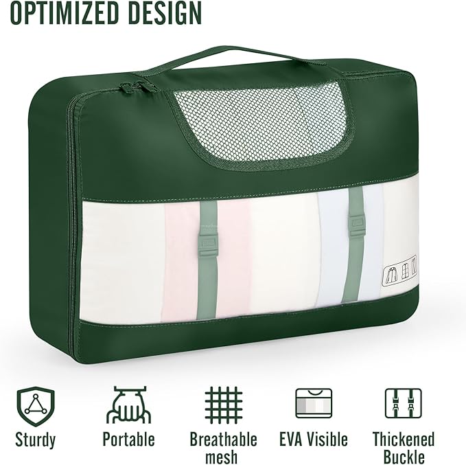 Veken 10 Set Packing Cubes for Travel Essential, Suitcase Organizer Bags in 4 - Image 4