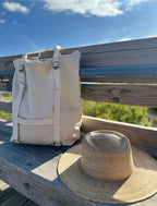 Large Beach Tote Bag with Hat Holder Straps, Womens large beach bag- Vation - Image 2