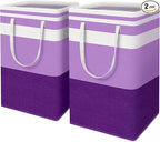 HomeHacks 2 Pack Large Laundry Baskets, Waterproof, Freestanding Laundry Hampers by HomeHacks