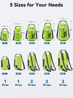 HEETA Dry Bag Waterproof for Women Men, 5L/10L/20L/30L/40L Roll Top Lightweight - Image 2
