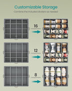 SONGMICS Shoe Organizers for Closet, Pack 2 Shoe Storage Bins, Fits 32 Pairs - Image 4