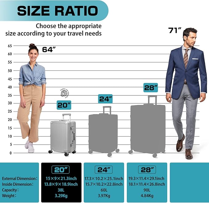 AnyZip Carry On Luggage - Image 3