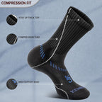 BULLIANT Compression Socks for Men 6Pairs, Athletic Crew Socks Cushioned For - Image 4