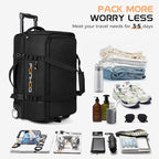 Rolling Duffle Bag with Wheels, Large Travel Duffel Bag with Shoe Compartment - Image 2
