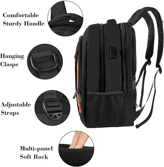 MATEIN Travel Laptop Backpack, Slim Sturdy College Laptops Backpack - Image 5