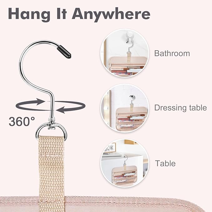 Wedama Toiletry Bag for Women, Large Cosmetic Travel Bag, Hanging Toiletry Bag - Image 5