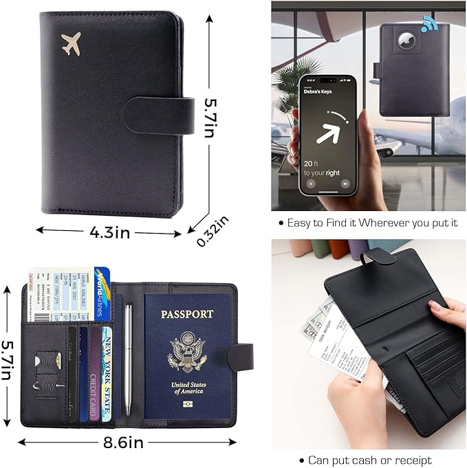 Melsbrinna Premium Leather Passport Holder Covers Case, Waterproof Rfid - Image 3