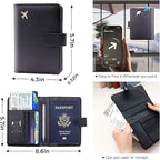 Melsbrinna Premium Leather Passport Holder Covers Case, Waterproof Rfid - Image 3