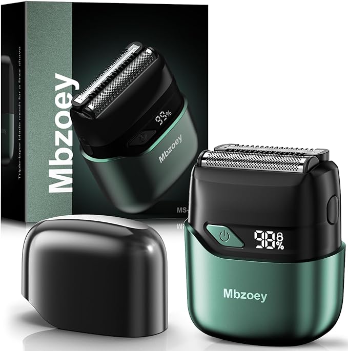 Electric Foil Shavers for Men, Mini Electric Razor, Compact Face Shaver by Mbzoey