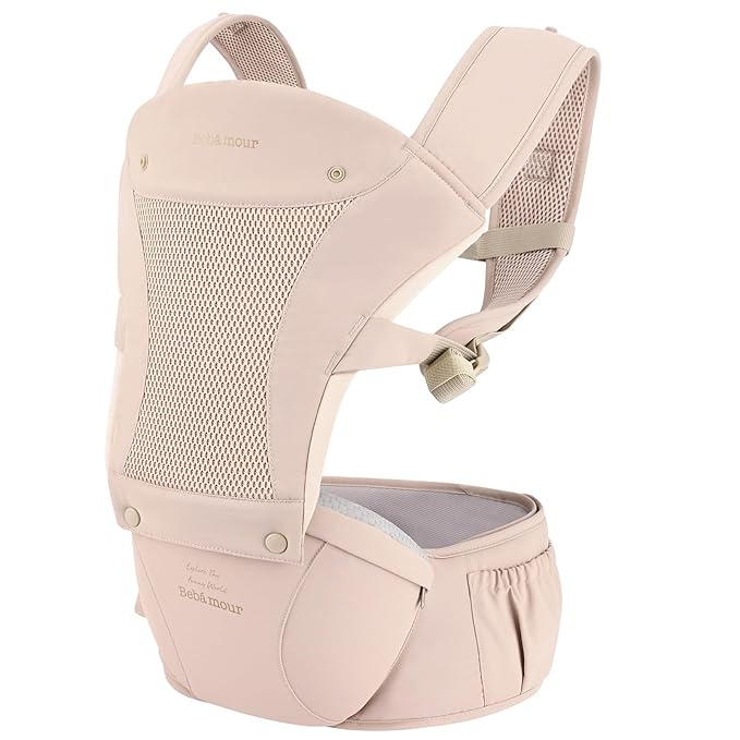 Bebamour Baby Carrier with Hip Seat, All-Position Breathable Mesh Hip Seat & - Image 4