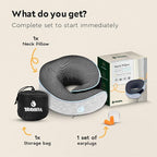 Travel Pillow - Airplane Neck Pillow - 100% Pure Memory Foam Flight Pillow - Image 8