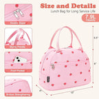 FlowFly Insulated Lunch Bag for Women – Corduroy Lunch Tote Box, Cute Cooler - Image 3