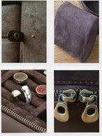 Watch Travel Case for Men, Genuine Leather Watch Case Travel Jewelry Case - Image 5