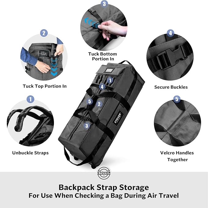 STOVER 80L Rolling Duffel Bag - Image 9