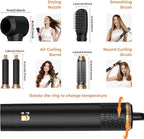 5 in 1 Hair Dryer Brush Set,Professional Negative Ionic Hot Air Styler, Air Curling Wrap Styler,Detachable Blow Dryer Brush With Auto Wrap Curlers,Hair Styling Tools For Straight/Curl/Drying/Smoothing