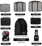 BAGAIL 8 Set Packing Cubes Luggage Packing Organizers - Image 2