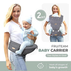 FRUITEAM Baby Carrier with Hip Seat - Image 4