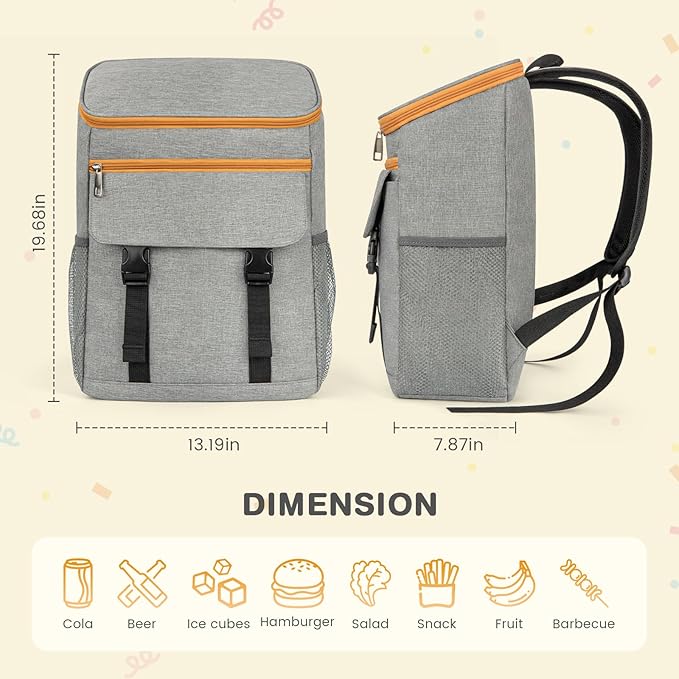 Cooler Backpack Soft Insulated Leak Proof 50 Cans Insulated Backpack Cooler - Image 4