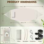 Chihee Cotton Hammock Large Soft Breathable Camping Hammock Holds Up to 660lbs - Image 4