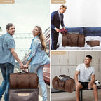 Wogarl 3PCS Faux Leather Weekender Bag - Image 7