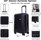 Eddie Bauer Glacier Carry-On 22" and Checked 30" Luggage | Hardside | Spinner - Image 3