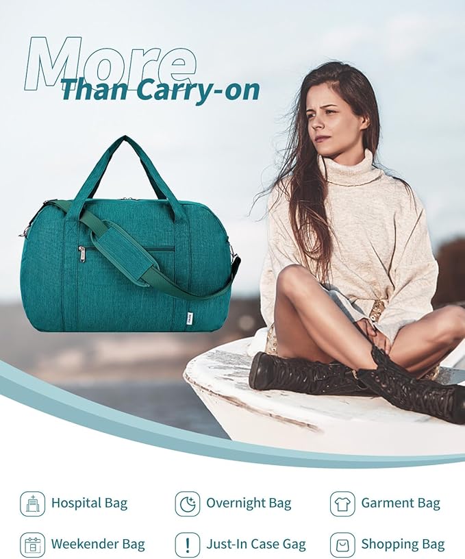 Narwey Carry on Bag 22x14x9 Airlines Approved, Carry on Duffle Bag - Image 8