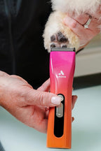 Andis 562745 ProClip 5-in-1 Adjustable Blade Cord/Cordless Pet Hair Clipper, 5 Blade Settings, 5 Speeds, Feather Light, Digiital Display Screen, Sunset