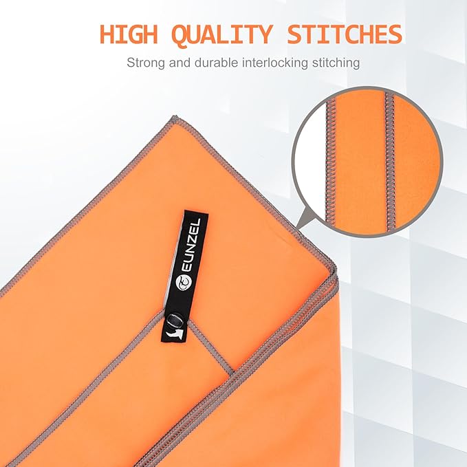 Eunzel 2 Pack Quick Dry Camping Towel, Microfiber Travel Towel 3 Size at 1 Pack - Image 3