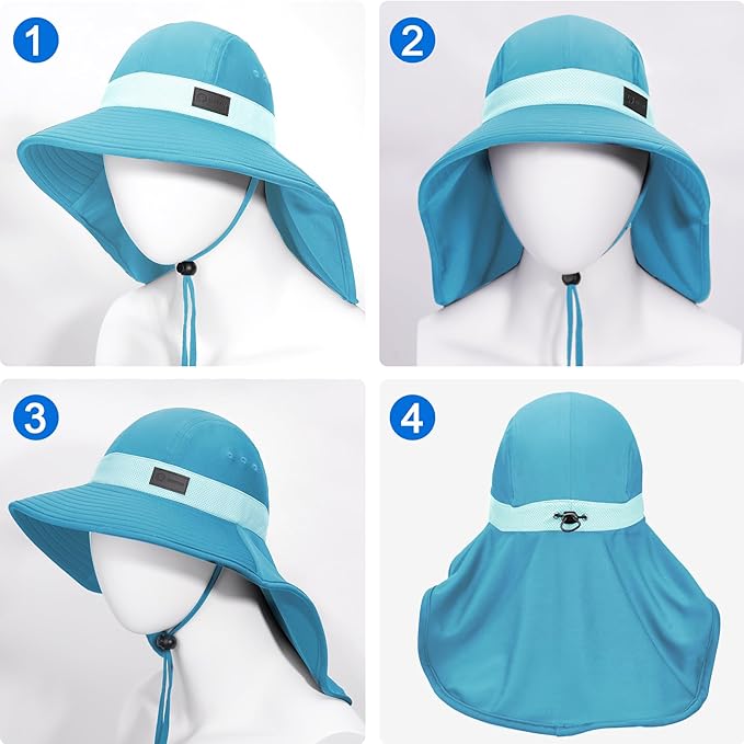 Sukeen Cooling Sun Hat for Men Women UPF50+ Wide Brim Fishing Hat - Image 7
