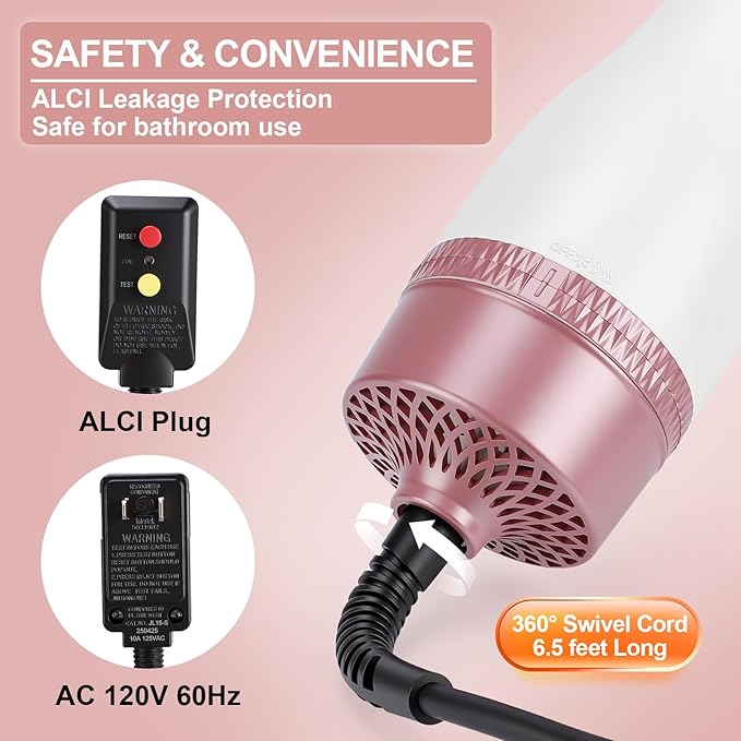 Blow Dryer Brush Hair Dryer Brush in One, 4-in-1 Styler Volumizer with Oval Titanium Barrel, Hot Air Ionic Straightener for Smooth Frizz-Free Volume