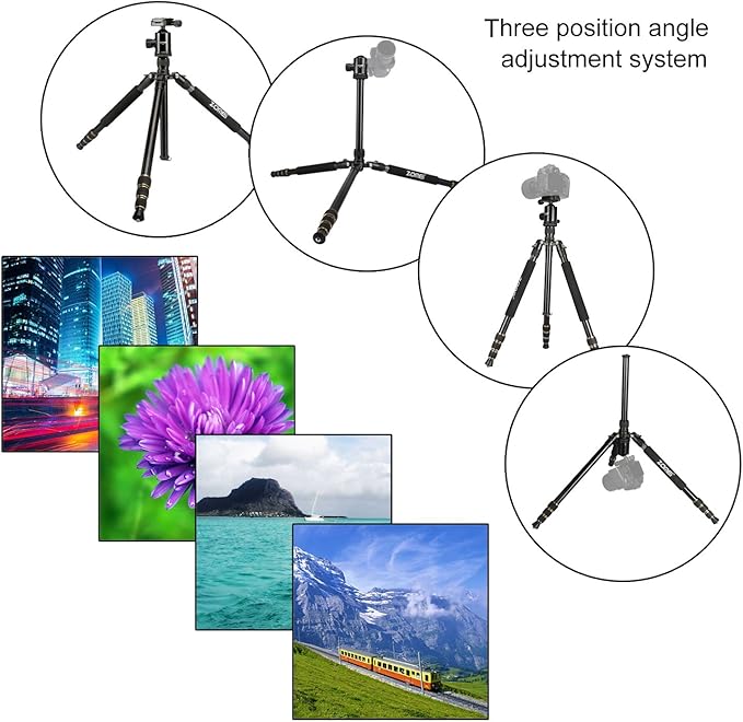 ZOMEI Z688 Travel Camera Tripod Aluminum Alloy Portable Monopod - Image 7