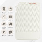 Large Heat Resistant Mat for Hair Tools – Silicone Hot Tool Mat for Flat Iron & Curling Iron – Vanity Accessories Heat Protector Pad – Hair Tool Organizer for Salon Station