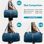 Canway 115L Travel Duffel Bag, Foldable Weekender Bag - Image 2