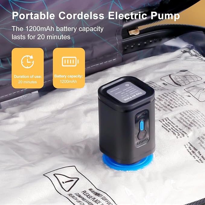 Travel Vacuum Bags with Portable Electric Pump - Image 4