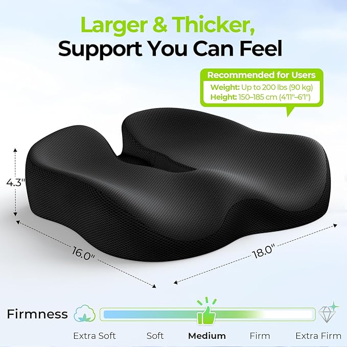 AUVON Ergonomic Donut Pillow Seat Cushion - Image 7