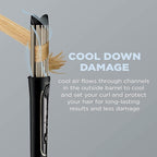 INFINITIPRO BY CONAIR Cool Air Curling Iron, Protects Against Damage and Locks in Style for Effortless Long Lasting Curls & Waves, Black