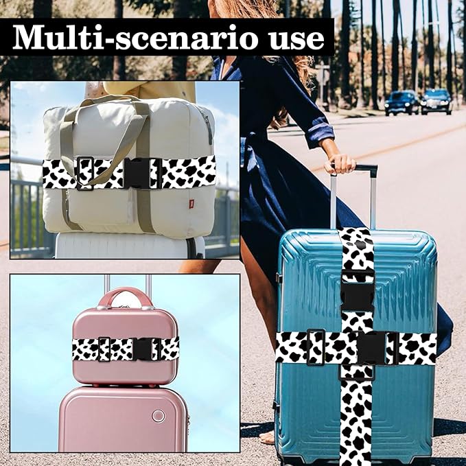 Cow Print Luggage Straps for Suitcases TSA Approved, Luggage Identifiers for - Image 7