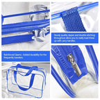 6Pcs Crystal Clear PVC Travel Toiletry Bag Kit - Image 4