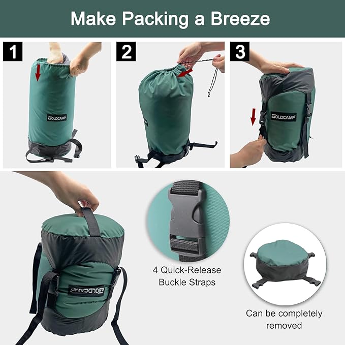 GoldCamp Compression Sack, Waterproof & Ultralight Sleeping Bag Stuff Sack - Image 5