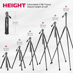 ULANZI F38 Video Travel Tripod, 61.4" Lightweight Carbon Fiber Camera Tripod - Image 7