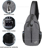 WATERFLY Crossbody Sling Backpack Sling Bag Travel Hiking Chest Bag Daypack - Image 4