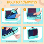 5 Pcs Packing Cubes for Suitcase Large Travel Cubes Carry on Luggage Organizer - Image 4