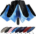 Compact Inverted Travel Umbrella, Automatic Open Close, 9-Rib 46 Inch Windproof by ZDSSM