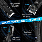 Ufree Beard Trimmer for Men, IPX7 Waterproof Electric Shaver Razor, Hair Trimmer for Nose, Body, Face and Mustache, Cordless Hair Clipper Grooming Kit, Gifts for Men
