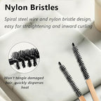 Small Round Styling Brush - Mini Roller Quiff Comb for Hairdressing - Lightweight Salon Brush for Thin, Short Hair, Bangs, Beard, Curling & Lifting