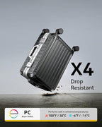 LUGGEX Checked Luggage with Spinner Wheels, 24 Inch Aluminum Frame Zipperless - Image 6