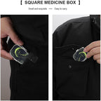 Metal 2 Compartment Pill Organizer Travel Friendly Portable Compact Pill Box - Image 5