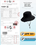 Water-Resistant Sun UPF 50+ Bucket Hat Protection Packable Brimmed Boonie - Image 5