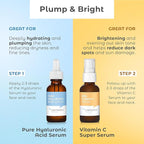 Cosmedica Skincare Set- Vitamin C Super Serum and Pure Hyaluronic Acid